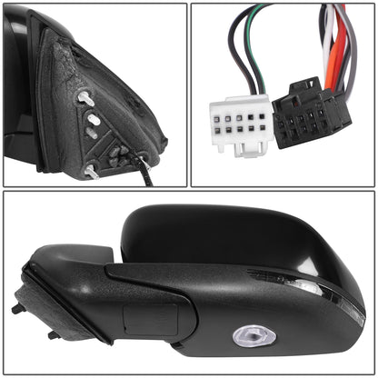 RETROVISOR MIRROR - OE STYLE - JEEP CHEROKEE 14-18 - WITH POWER WITH HEATED GLASS WITH TURN SIGNAL WITH MEMORY - DRIVER SIDE - PAINT TO MATCH - BLACK