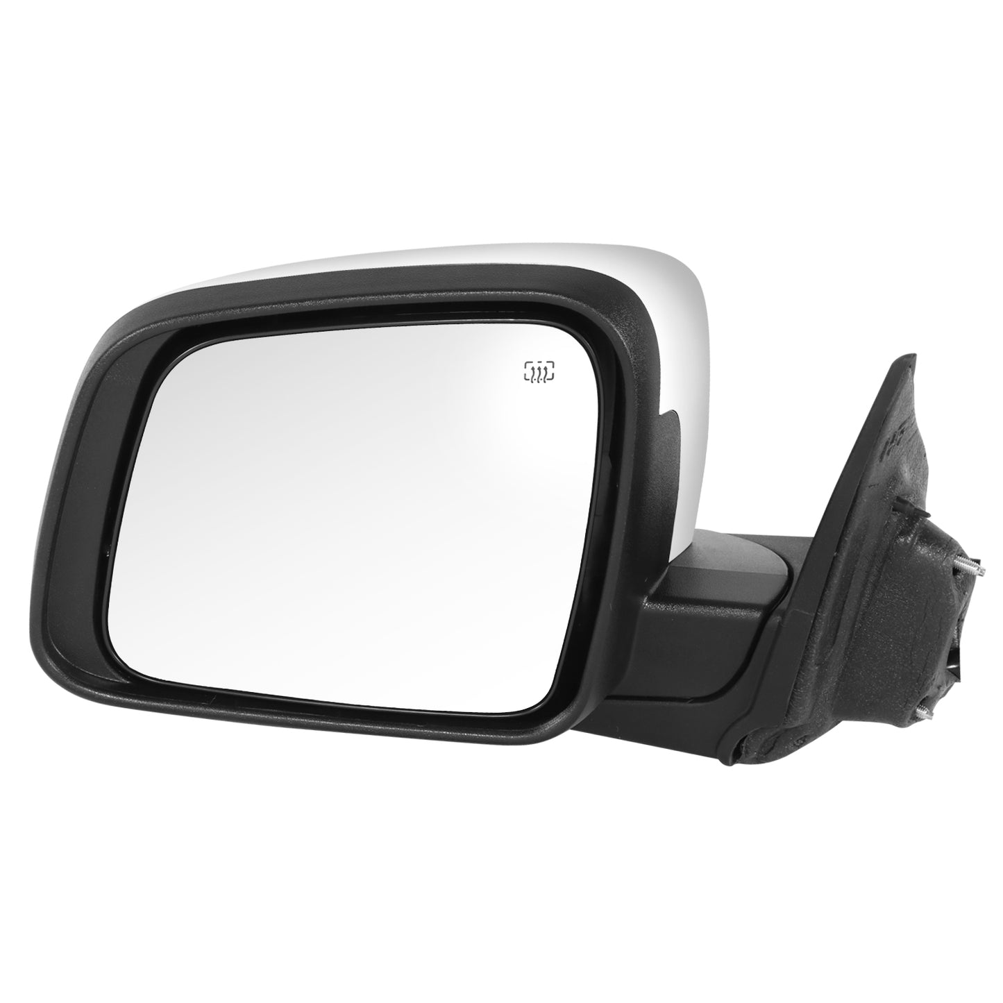 RETROVISOR MIRROR - OE STYLE - DODGE DURANGO 11-22 - WITH POWER WITH HEATED GLASS WITH TURN SIGNAL CHROME COVER - DRIVER SIDE - SMOOTH - BLACK / CHROME
