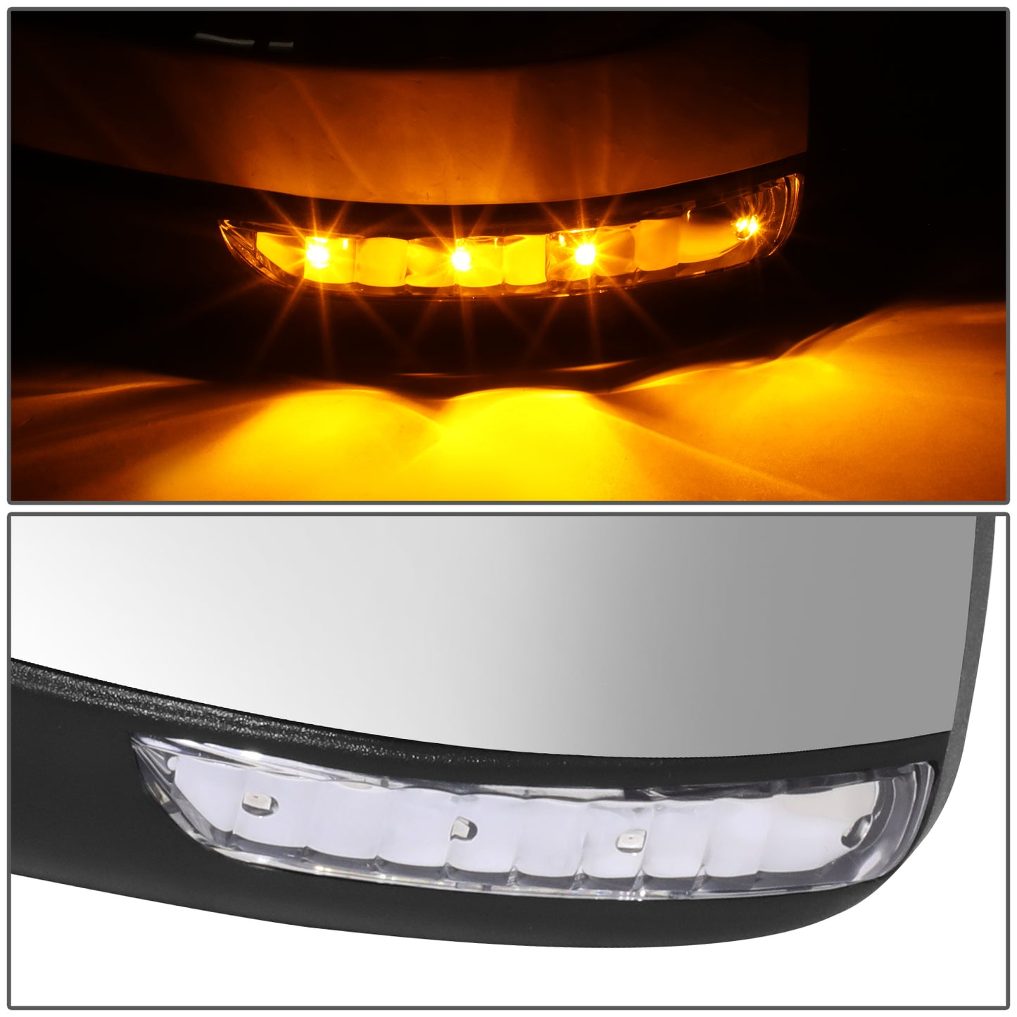 RETROVISOR MIRROR - OE STYLE - DODGE DURANGO 11-22 - WITH POWER WITH HEATED GLASS WITH TURN SIGNAL CHROME COVER - DRIVER SIDE - SMOOTH - BLACK / CHROME