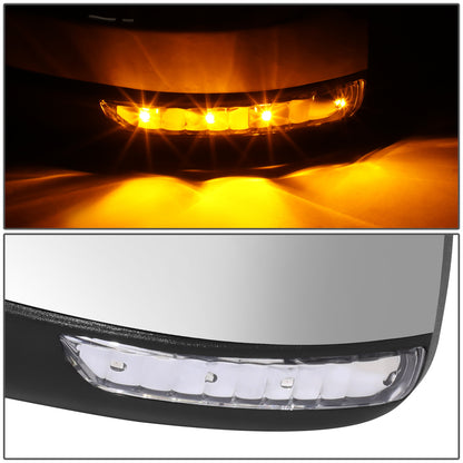 RETROVISOR MIRROR - OE STYLE - DODGE DURANGO 11-22 - WITH POWER WITH HEATED GLASS WITH TURN SIGNAL CHROME COVER - DRIVER SIDE - SMOOTH - BLACK / CHROME