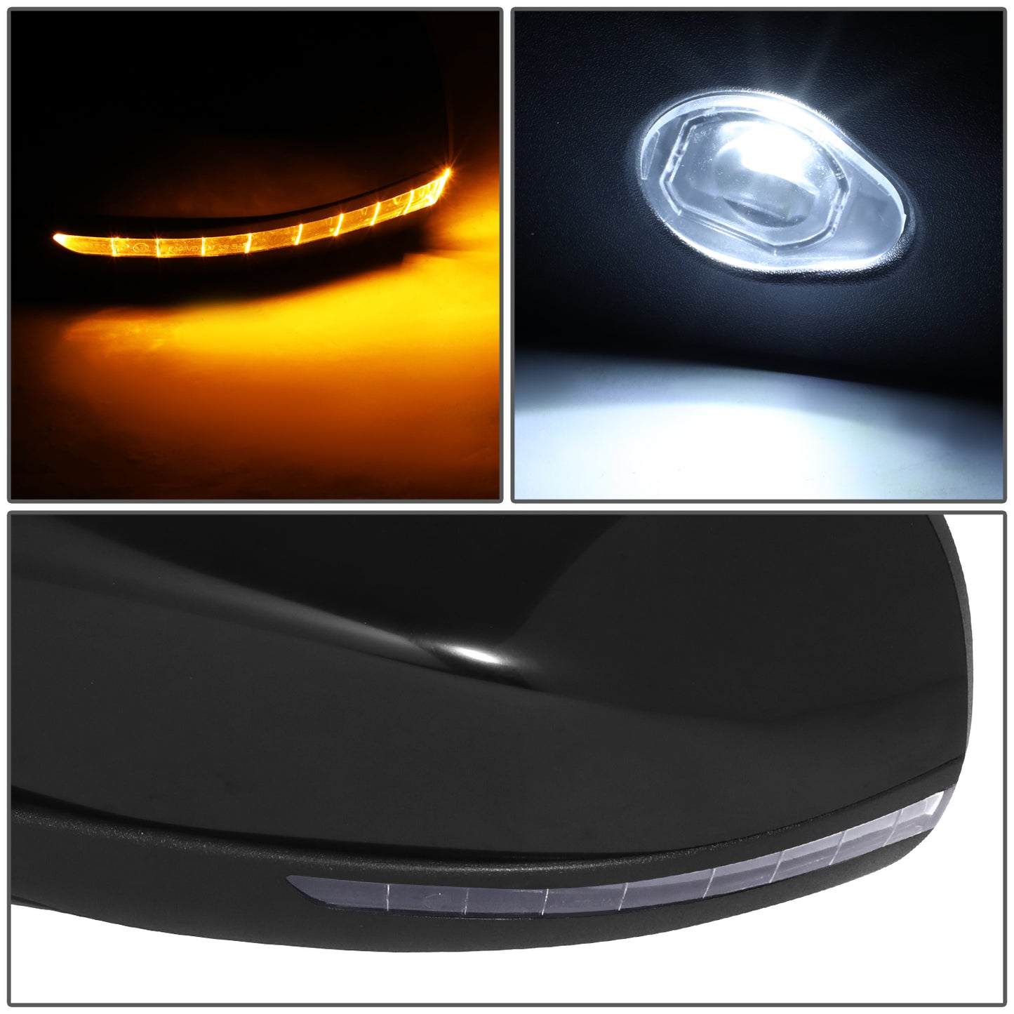 RETROVISOR MIRROR - OE STYLE - JEEP CHEROKEE 14-18 - WITH POWER WITH HEATED GLASS WITH TURN SIGNAL - DRIVER SIDE - PAINT TO MATCH - BLACK