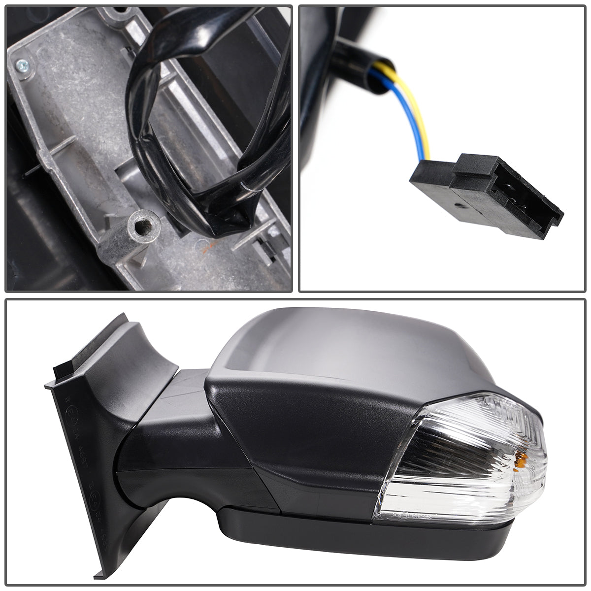 RETROVISOR MIRROR - OEM - 07-09 DODGE SPRINTER - MANUAL - WITH SIGNAL - FOLDING - W/ DUAL BLIND GLASS - W/ TEXTURED BLACK - LEFT