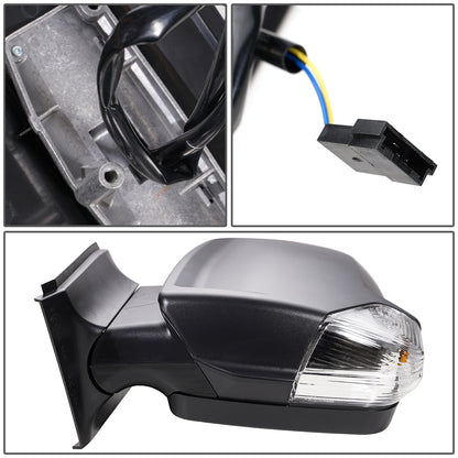 RETROVISOR MIRROR - OEM - 07-09 DODGE SPRINTER - MANUAL - WITH SIGNAL - FOLDING - W/ DUAL BLIND GLASS - W/ TEXTURED BLACK - LEFT