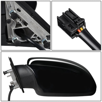 RETROVISOR MIRROR - OEM - 11-18 DODGE CHARGER - POWER MIRROR ADJUSTMENT - HEATED - FOLDING - W/O MEMORY, BLIND SPOT DETECTION OR PUDDLE LAMP - ONLY FITS VEHICLES W/ MATCHING FUNCTIONS AS MIRROR - PAINTABLE - BLACK - LEFT