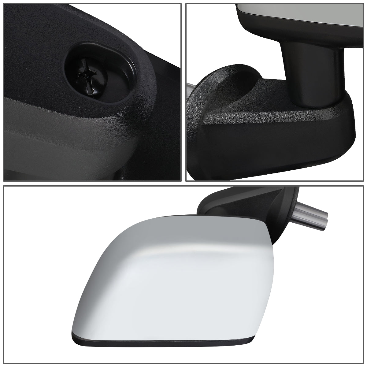 RETROVISOR MIRROR - OEM - 07-17 JEEP WRANGLER - POWERED - HEATED - FOLDING - W/ CHROME COVER - LEFT