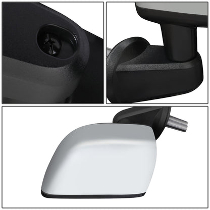 RETROVISOR MIRROR - OEM - 07-17 JEEP WRANGLER - POWERED - HEATED - FOLDING - W/ CHROME COVER - LEFT