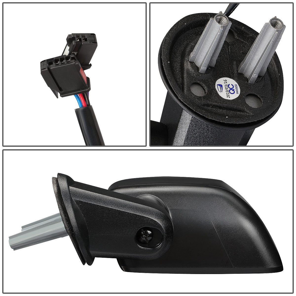 RETROVISOR MIRROR - OEM - 07-17 JEEP WRANGLER - POWERED - HEATED - FOLDING - W/ BLACK MATERIAL - LEFT