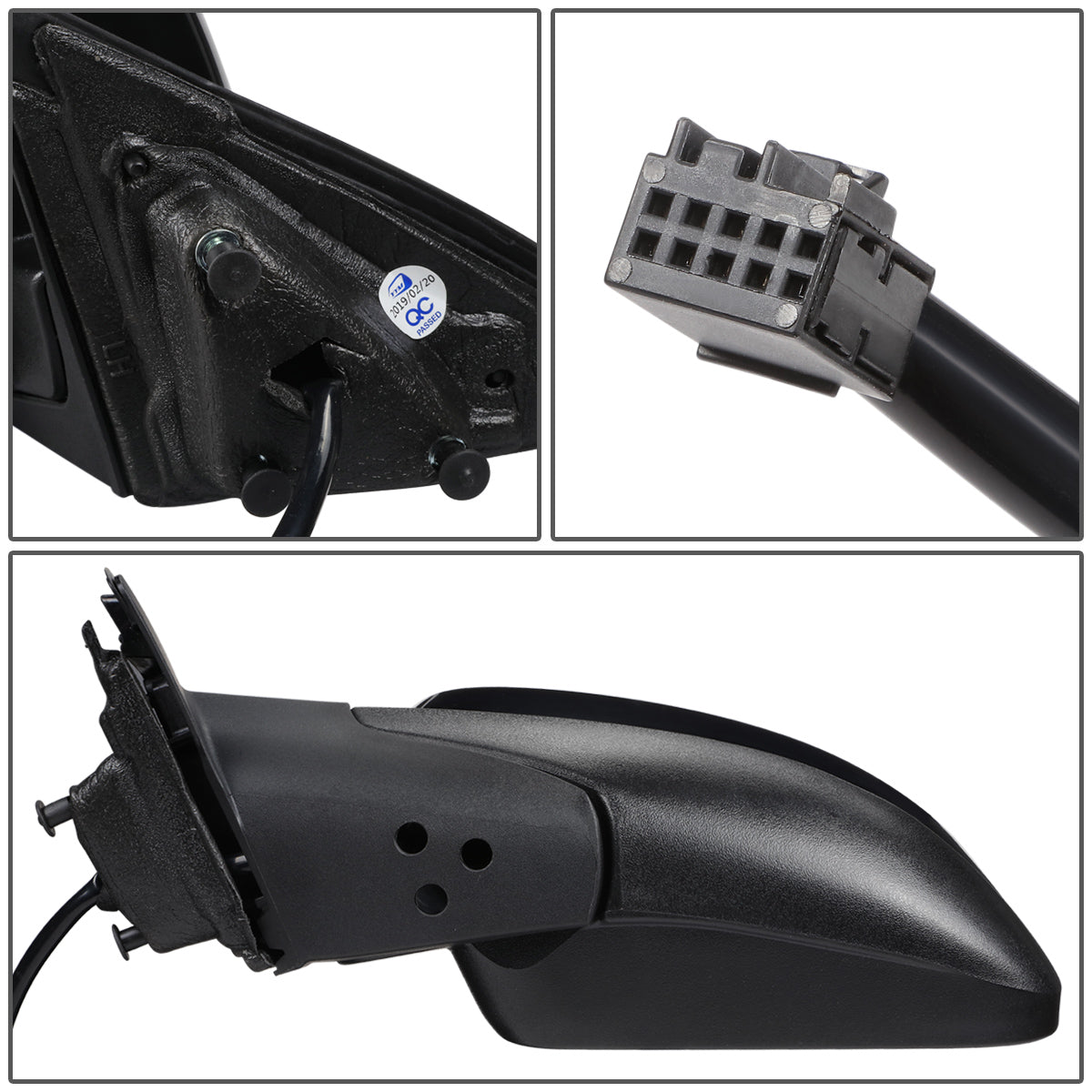 RETROVISOR MIRROR - OEM - 11-13 JEEP GRAND CHEROKEE - POWERED - HEATED - W/ POWER FOLDING - W/ BLACK MATERIAL - LEFT