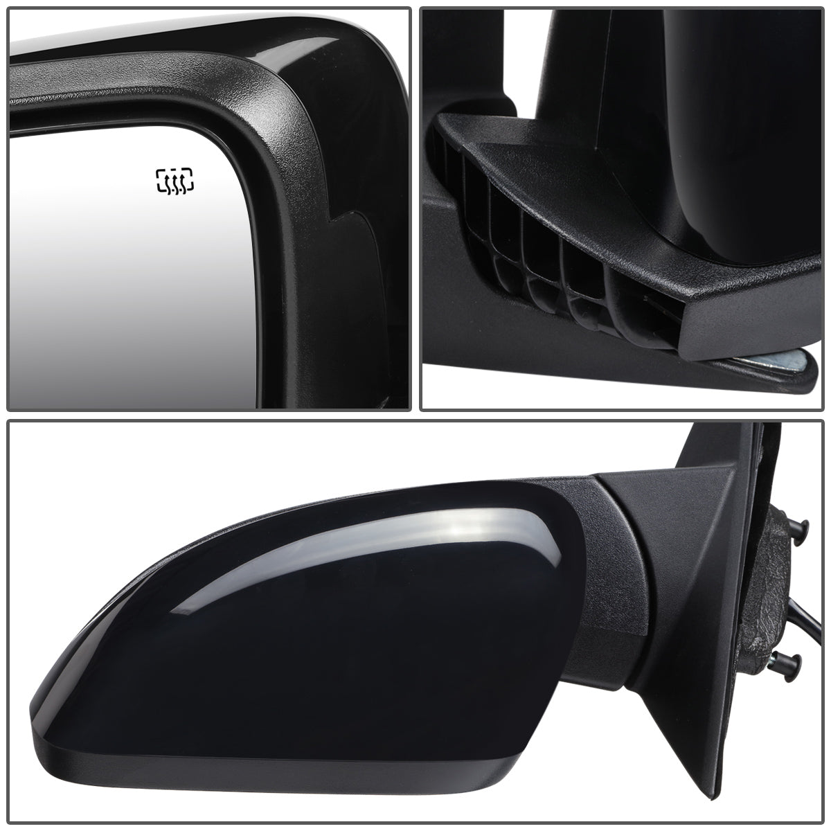 RETROVISOR MIRROR - OEM - 11-13 JEEP GRAND CHEROKEE - POWERED - HEATED - W/ MEMORY - W/ POWER FOLDING - W/ BLACK MATERIAL - LEFT