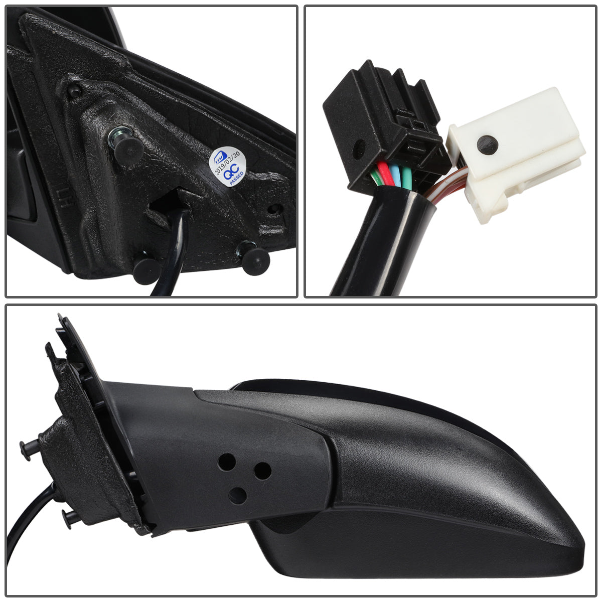 RETROVISOR MIRROR - OEM - 11-13 JEEP GRAND CHEROKEE - POWERED - HEATED - W/ MEMORY - W/ POWER FOLDING - W/ BLACK MATERIAL - LEFT