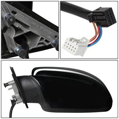 RETROVISOR MIRROR - OEM - 11-16 DODGE CHARGER - POWER MIRROR ADJUSTMENT - HEATED - FOLDING - MEMORY - W/O TURN SIGNAL OR PUDDLE LIGHT - PAINTABLE - ONLY FITS VEHICLES W/ MATCHING FUNCTIONS AS MIRROR - BLACK - LEFT