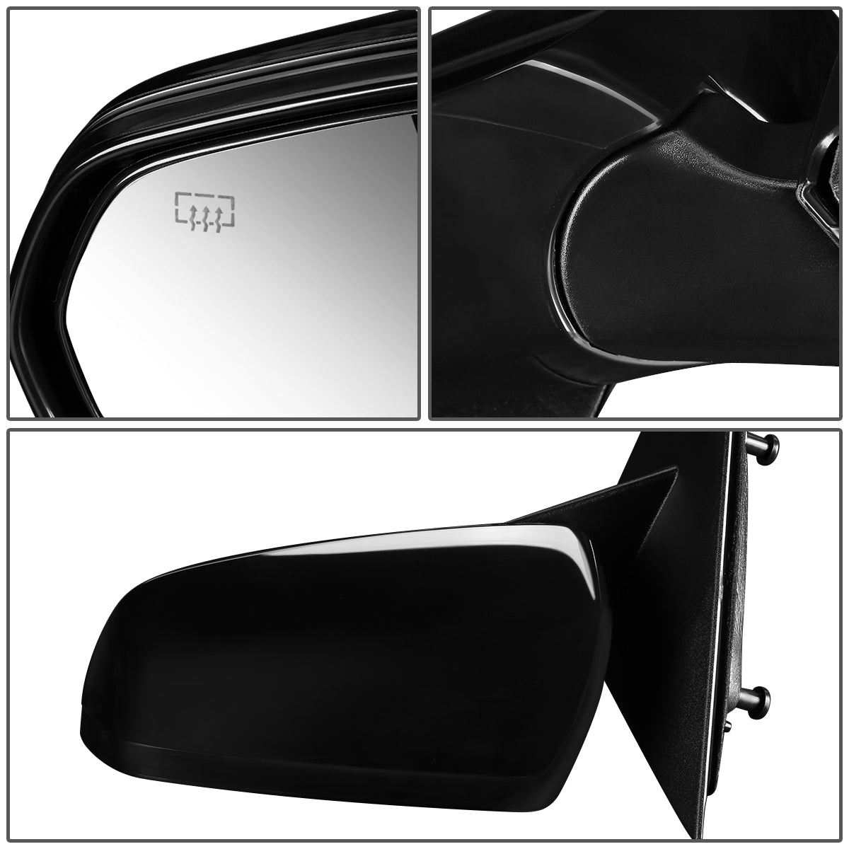 RETROVISOR MIRROR - OEM - 08-14 DODGE AVENGER - POWERED - HEATED - TEXTURED - BLACK - LEFT