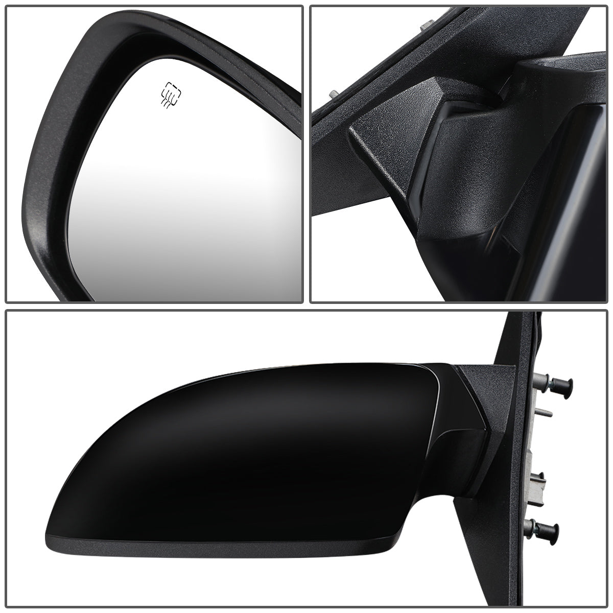 RETROVISOR MIRROR - OEM - 11-14 CHRYSLER 300C - POWERED - HEATED - W MEMORY - W/ FOLDING - W/ BLACK MATERIAL - LEFT