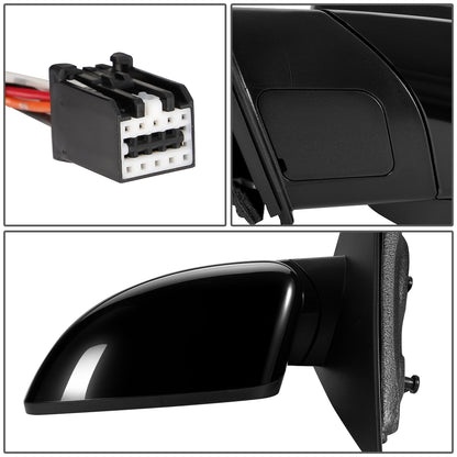 RETROVISOR MIRROR - OEM - 13-16 DODGE DART - POWERED - W/ FOLDING - W/ BLACK MATERIAL - LEFT