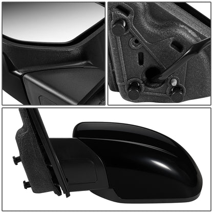 RETROVISOR MIRROR - OEM - 13-16 DODGE DART - POWERED - W/ FOLDING - W/ BLACK MATERIAL - LEFT