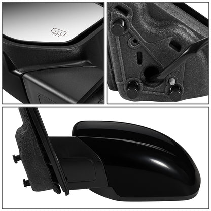 RETROVISOR MIRROR - OEM - 13-16 DODGE DART - POWERED - HEATED - W/ FOLDING - W/ BLACK MATERIAL - LEFT