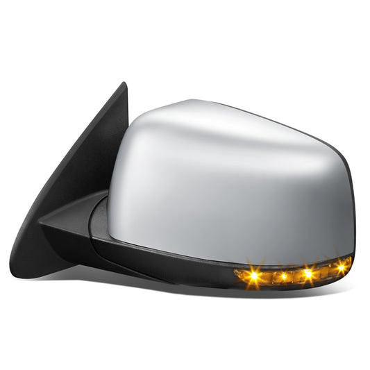 RETROVISOR MIRROR - OEM - 11-13 DODGE DURANGO - POWERED - HEATED - WITH SIGNAL - W/ MEMORY - W/ BSD - W/ FOLDING - W/O DIMMER - W/ CHROME COVER - LEFT