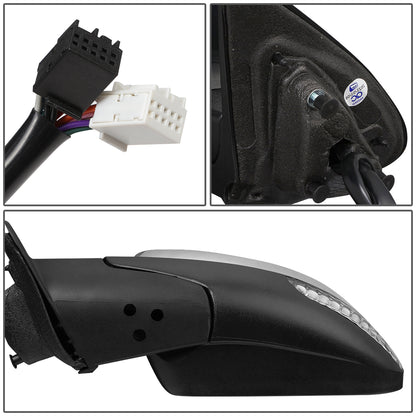 RETROVISOR MIRROR - OEM - 11-13 DODGE DURANGO - POWERED - HEATED - WITH SIGNAL - W/ MEMORY - W/ BSD - W/ FOLDING - W/O DIMMER - W/ CHROME COVER - LEFT