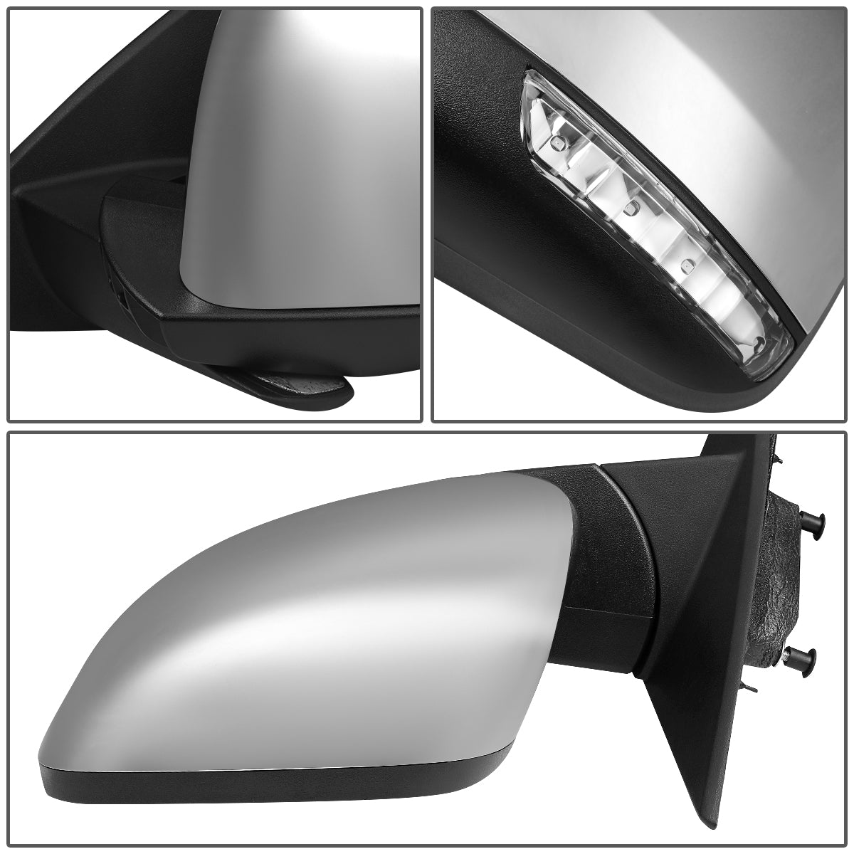 RETROVISOR MIRROR - OEM - 11-13 DODGE DURANGO - POWERED - HEATED - WITH SIGNAL - W/ MEMORY - W/ BSD - W/ FOLDING - W/O DIMMER - W/ CHROME COVER - LEFT