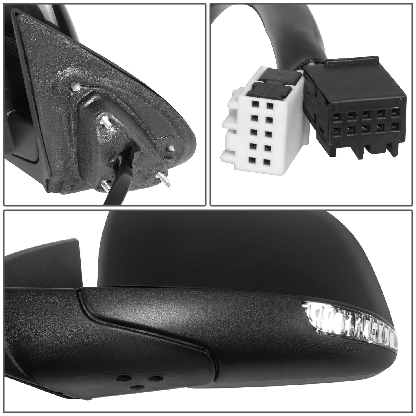 RETROVISOR MIRROR - OE STYLE - DODGE DURANGO 11-16 - WITH POWER WITH HEATED GLASS WITH TURN SIGNAL WITH MEMORY - DRIVER SIDE - PAINT TO MATCH - BLACK