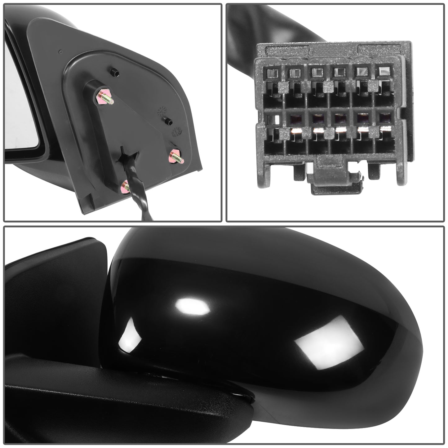 RETROVISOR MIRROR - OE STYLE - JEEP COMPASS 14-15 - WITH POWER WITH HEATED GLASS - DRIVER SIDE - PAINT TO MATCH - BLACK