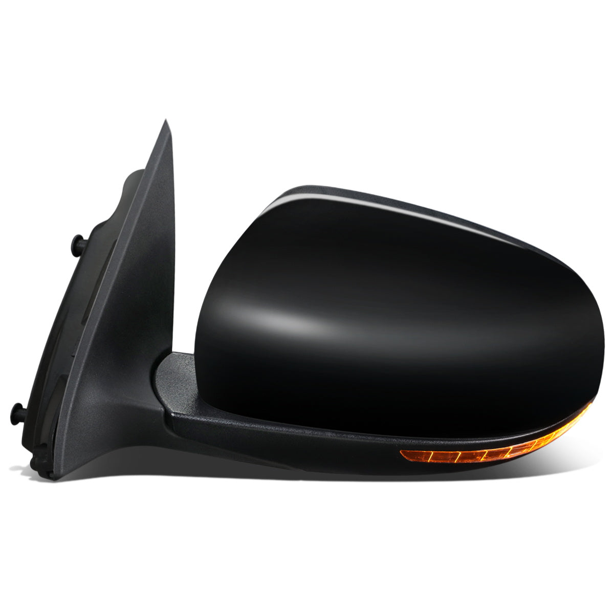 RETROVISOR MIRROR - OEM - 14-16 JEEP CHEROKEE - POWERED - HEATED - WITH SIGNAL - W/ PUDDLE - W/ BSD - W/ FOLDING - W/ BLACK MATERIAL - LEFT