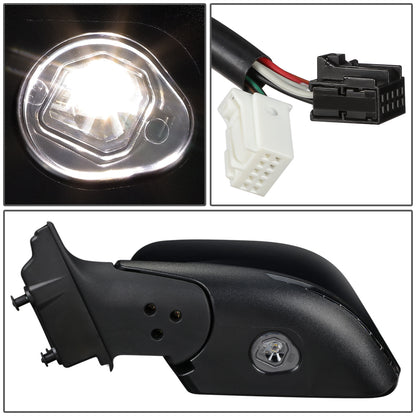 RETROVISOR MIRROR - OEM - 14-16 JEEP CHEROKEE - POWERED - HEATED - WITH SIGNAL - W/ PUDDLE - W/ BSD - W/ FOLDING - W/ BLACK MATERIAL - LEFT