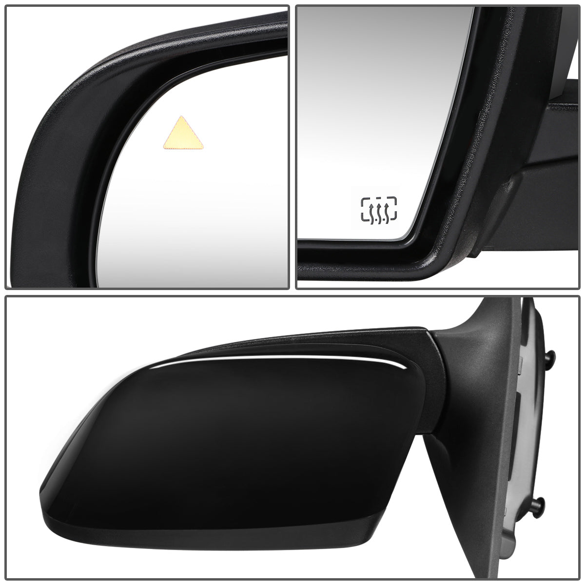 RETROVISOR MIRROR - OEM - 14-16 JEEP CHEROKEE - POWERED - HEATED - WITH SIGNAL - W/ PUDDLE - W/ BSDW - W/ POWER FOLDING - W/ BLACK MATERIAL - LEFT