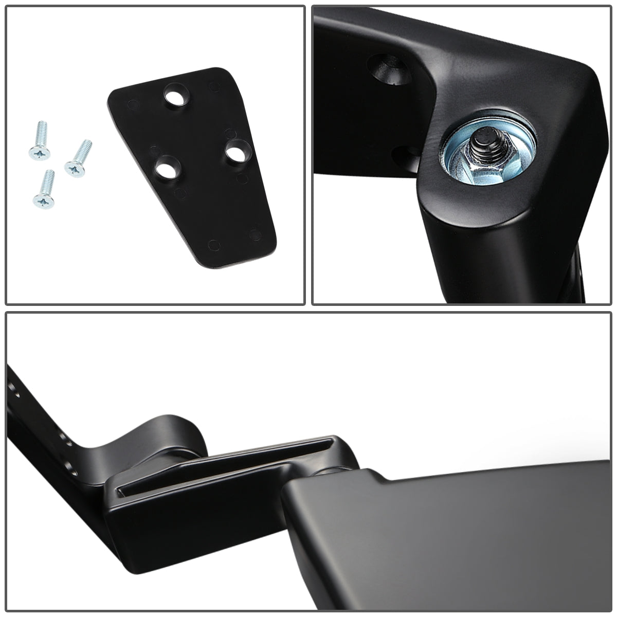 RETROVISOR MIRROR - OEM - 1987 JEEP WAGONEER / 87-93 JEEP WRANGLER - MANUAL - BLACK - RIGHT