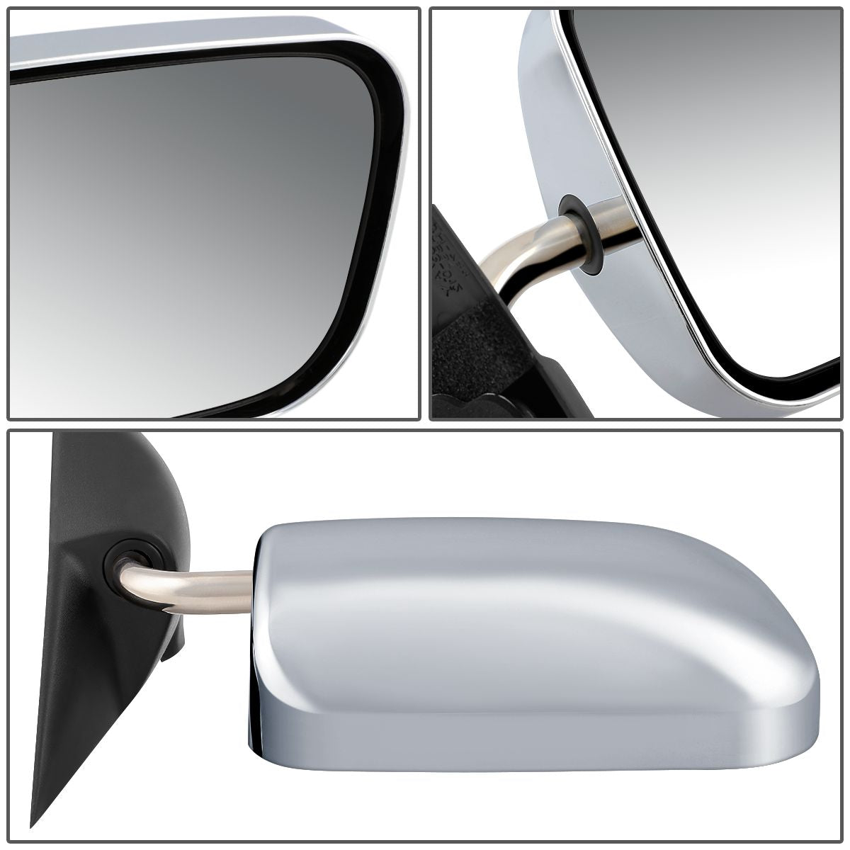 RETROVISOR MIRROR - OEM - 94-97 DODGE RAM 1500, 2500, 3500 - MANUAL - CHROME - RIGHT