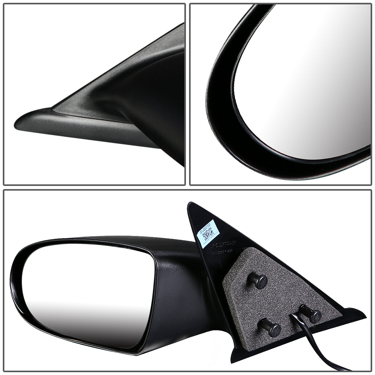 RETROVISOR MIRROR - OEM - 95-99 DODGE NEON / 95-99 PLYMOUTH NEON - POWERED - TEXTURED - BLACK - RIGHT