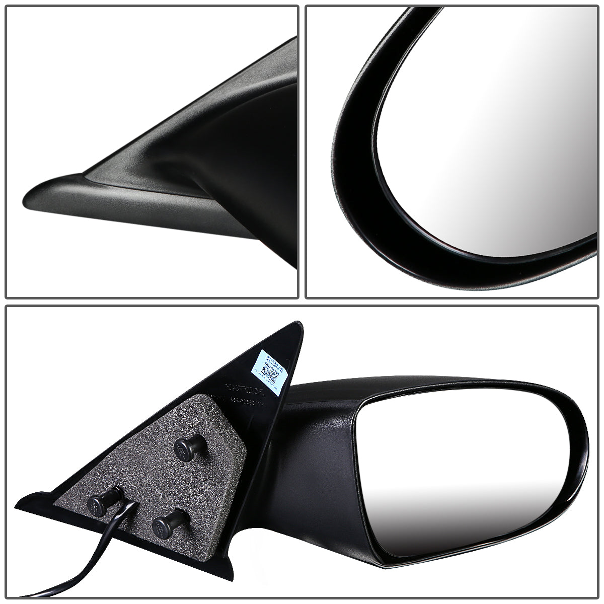 RETROVISOR MIRROR - OEM - 95-99 DODGE NEON / 95-99 PLYMOUTH NEON - POWERED - PAINTABLE - BLACK - RIGHT