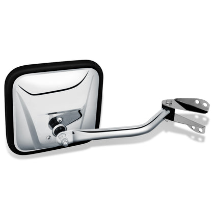 RETROVISOR MIRROR - OEM - 60-66 JEEP CJ3 / 60-83 JEEP CJ5 / 66-68 JEEP CJ5A / 60-75 JEEP CJ6 / 66-68 JEEP CJ6A / 76-86 JEEP CJ7 / 81-85 JEEP SCRAMBLER / 1959 JEEP TRUCK - MANUAL - CHROME - RIGHT