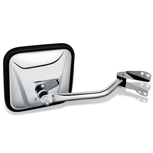 RETROVISOR MIRROR - OEM - 60-66 JEEP CJ3 / 60-83 JEEP CJ5 / 66-68 JEEP CJ5A / 60-75 JEEP CJ6 / 66-68 JEEP CJ6A / 76-86 JEEP CJ7 / 81-85 JEEP SCRAMBLER / 1959 JEEP TRUCK - MANUAL - CHROME - RIGHT