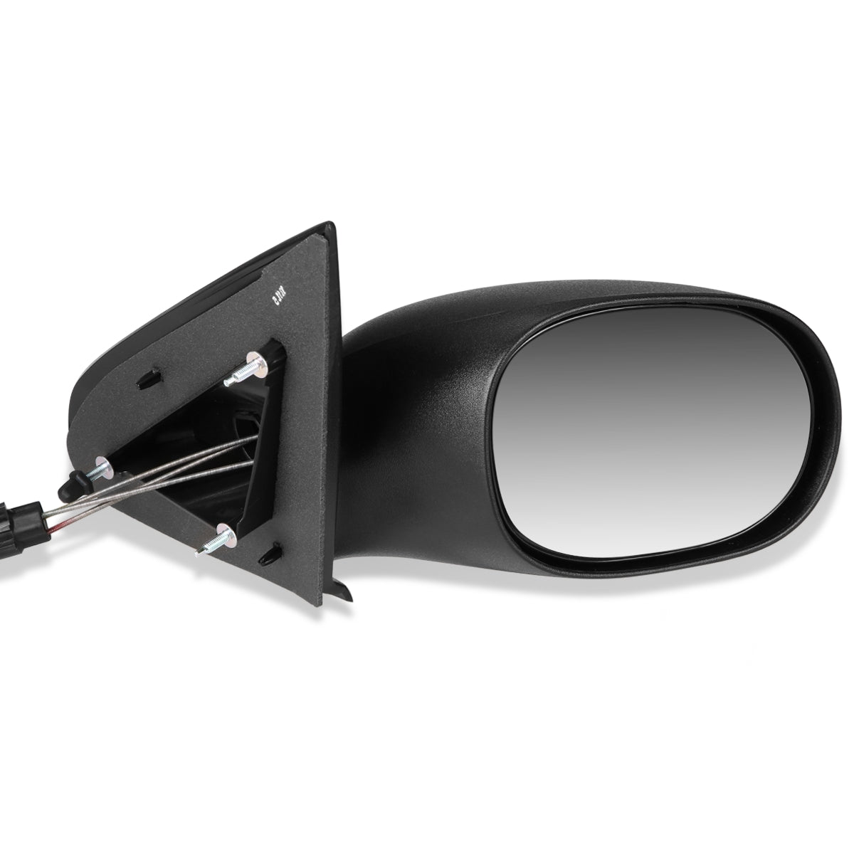 RETROVISOR MIRROR - OEM - 00-05 DODGE NEON / 00-01 PLYMOUTH NEON - MANUAL - PAINTABLE - BLACK - RIGHT