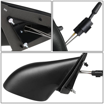 RETROVISOR MIRROR - OEM - 00-05 DODGE NEON / 00-01 PLYMOUTH NEON - MANUAL - PAINTABLE - BLACK - RIGHT