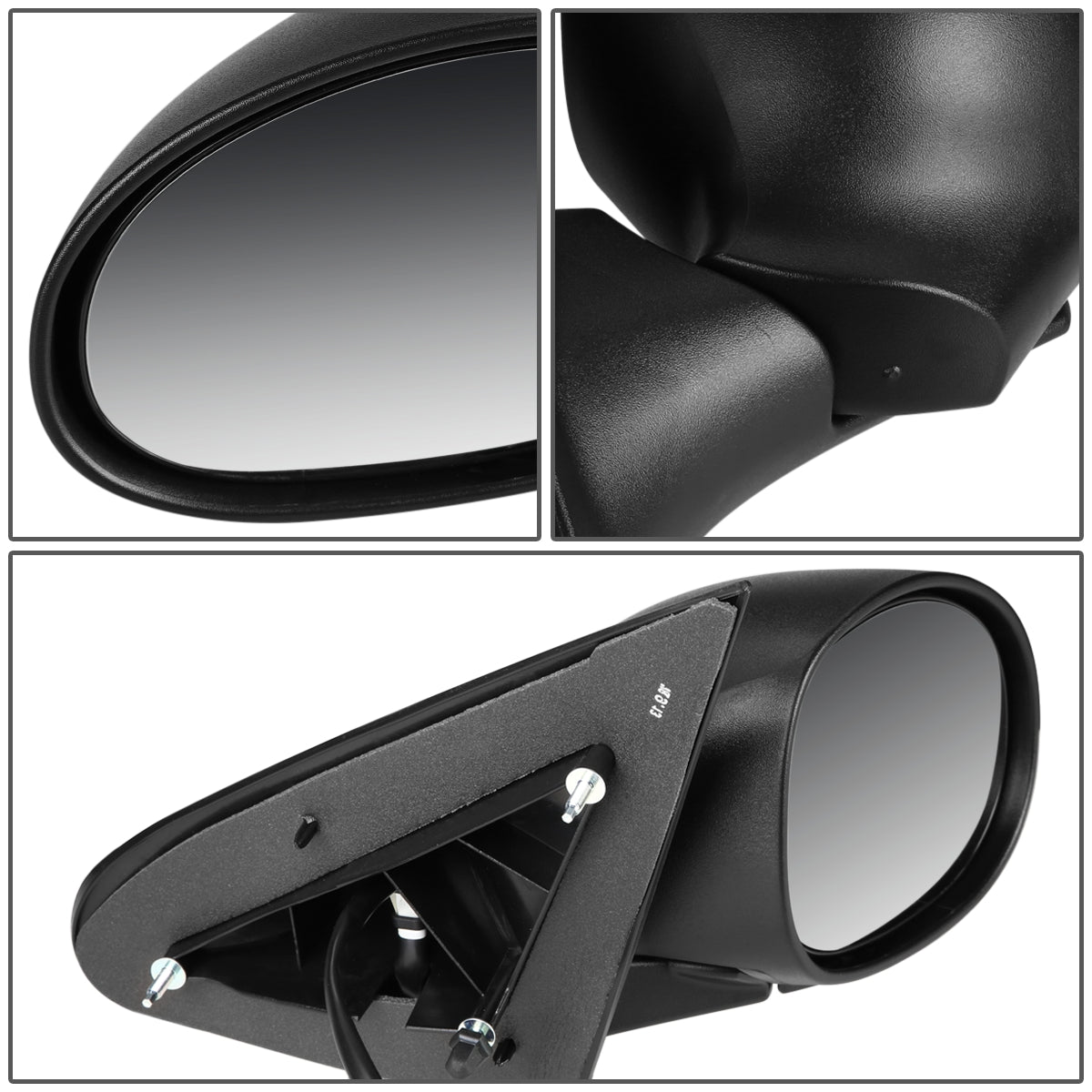 RETROVISOR MIRROR - OEM - 00-02 DODGE NEON / 00-01 PLYMOUTH NEON - POWERED - HEATED - PAINTABLE - BLACK - RIGHT