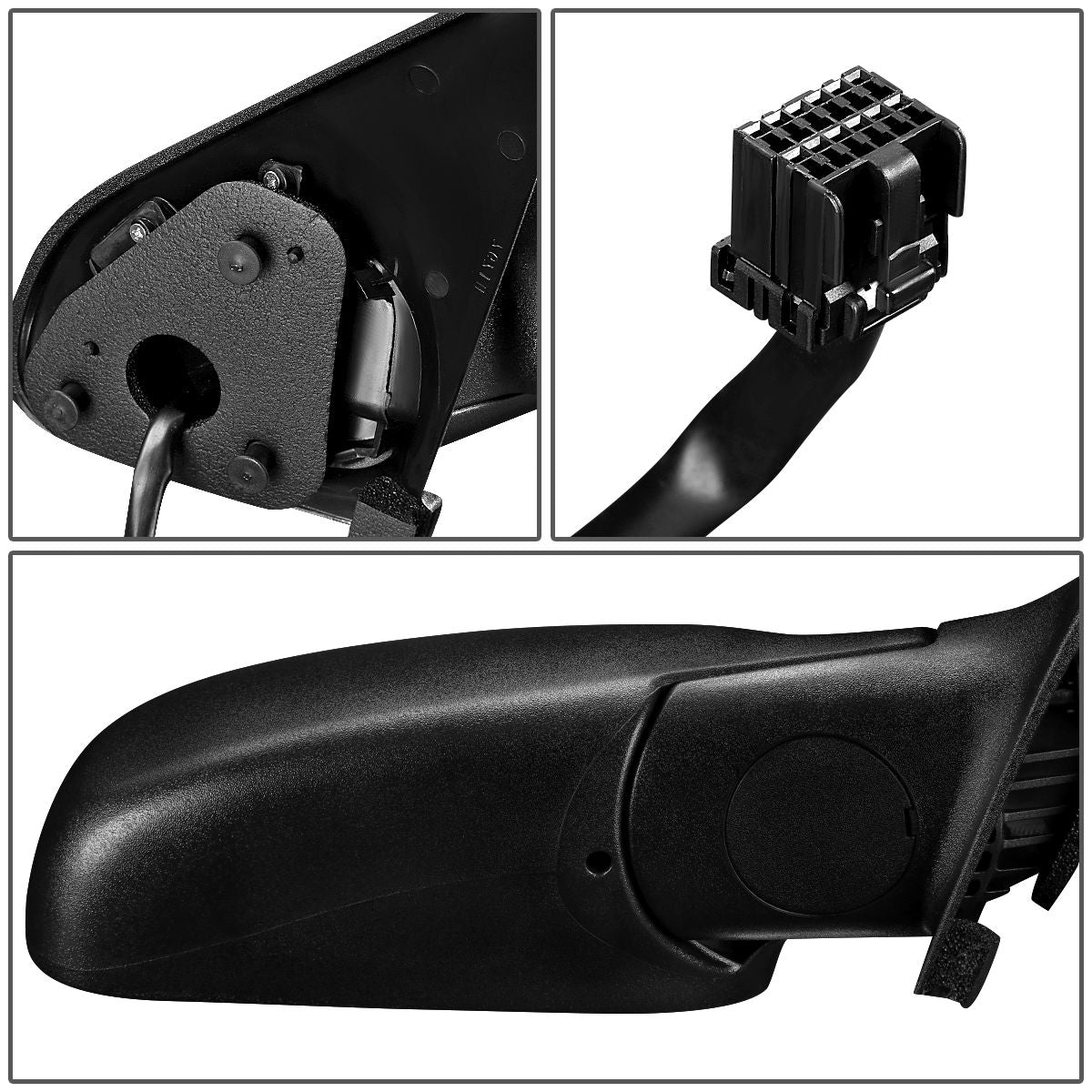 RETROVISOR MIRROR - OEM - 99-04 JEEP GRAND CHEROKEE - POWERED - HEATED - TEXTURED - BLACK - RIGHT