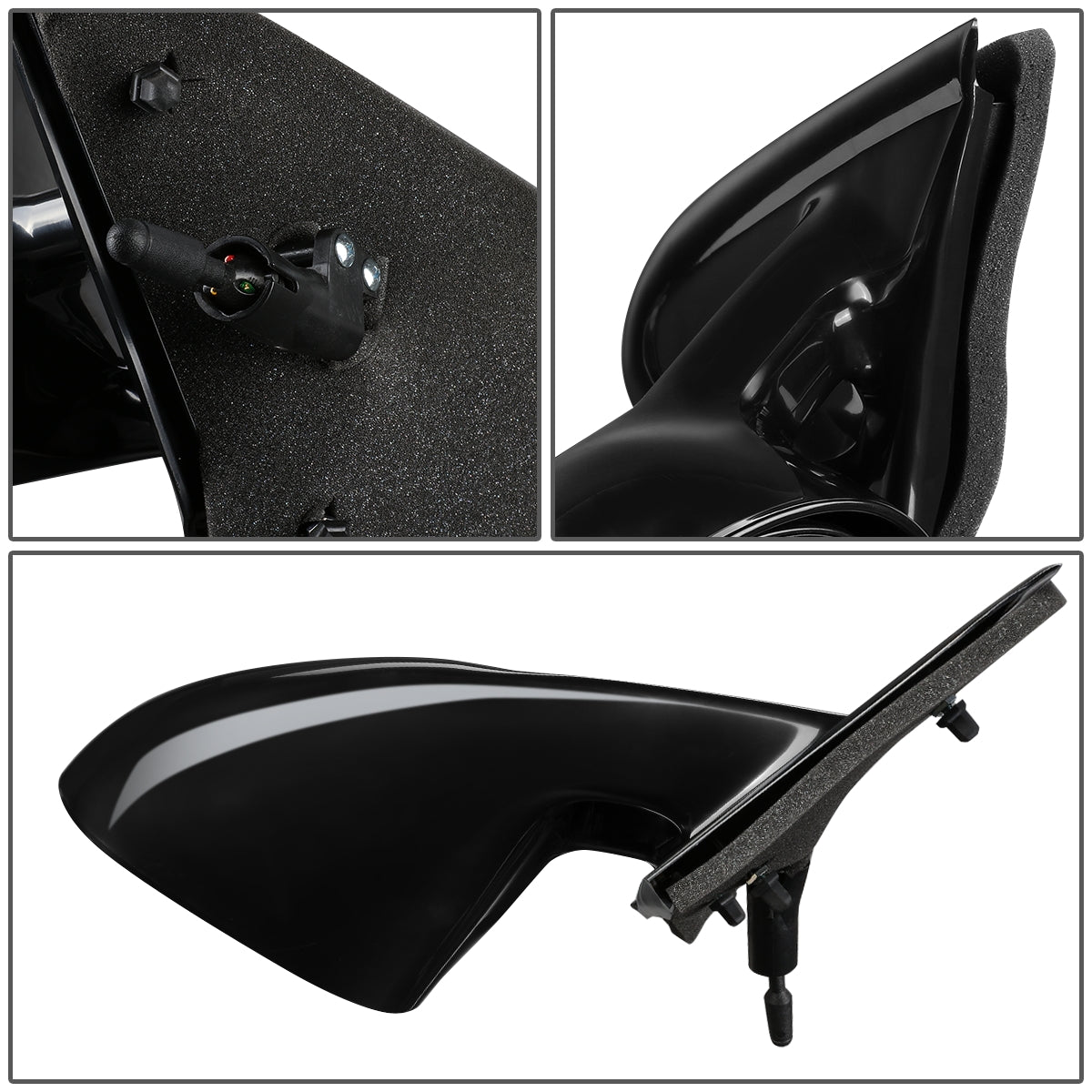 RETROVISOR MIRROR - OEM - 95-00 CHRYSLER CIRRUS / 95-00 DODGE STRATUS / 96-00 PLYMOUTH BREEZE - MANUAL - PAINTABLE - BLACK - RIGHT