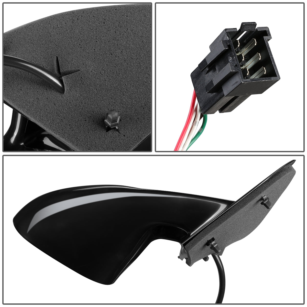 RETROVISOR MIRROR - OEM - 95-00 CHRYSLER CIRRUS / 95-00 DODGE STRATUS / 96-00 PLYMOUTH BREEZE - POWERED - HEATED - PAINTABLE - BLACK - RIGHT