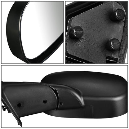 RETROVISOR MIRROR - OEM - 98-01 DODGE RAM 1500 / 98-02 DODGE RAM 2500, 3500 - MANUAL - TEXTURED - BLACK - RIGHT