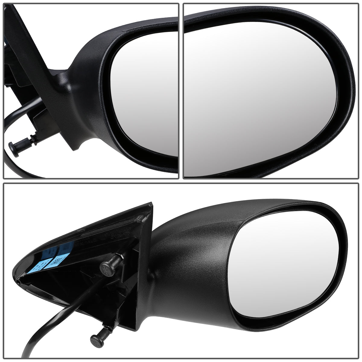 RETROVISOR MIRROR - OEM - 98-01 CHRYSLER CONCORDE / 99-01 CHRYSLER LHS / 98-01 DODGE INTREPID / 98-01 CHRYSLER 300M - POWERED - PAINTABLE - BLACK - RIGHT