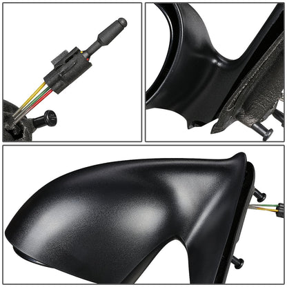 RETROVISOR MIRROR - OEM - 01-03 CHRYSLER PT CRUISER - MANUAL - PAINTABLE - BLACK - RIGHT