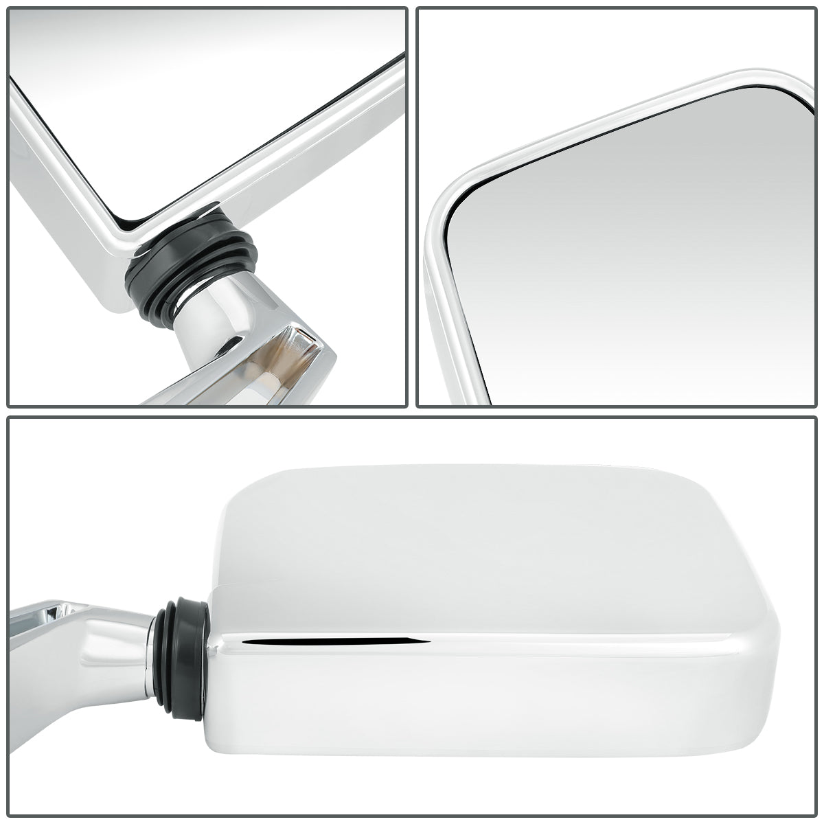 RETROVISOR MIRROR - OEM - 87-95 JEEP WRANGLER - MANUAL - CHROME - RIGHT