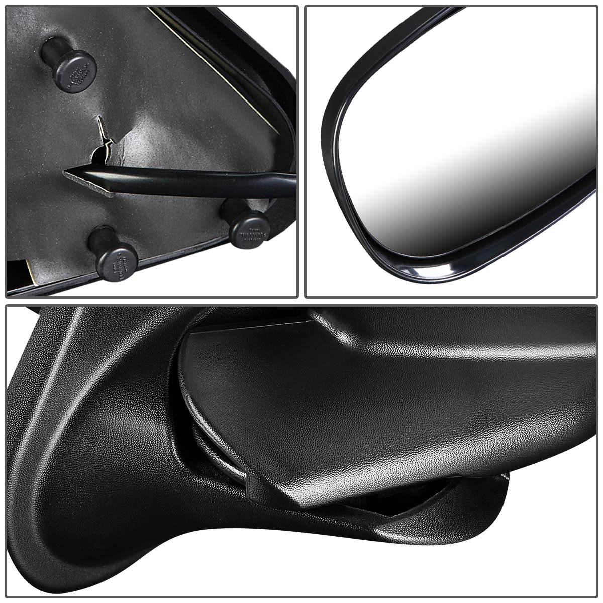 RETROVISOR MIRROR - OEM - 98 DODGE B1500, B2500, B3500 / 99-03 DODGE RAM 1500, 2500, 3500 VAN - POWERED - TEXTURED - BLACK - RIGHT