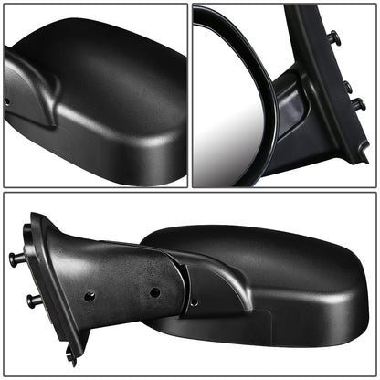 RETROVISOR MIRROR - OEM - 98 DODGE B1500, B2500, B3500 / 99-03 DODGE RAM 1500, 2500, 3500 VAN - MANUAL - TEXTURED - BLACK - RIGHT