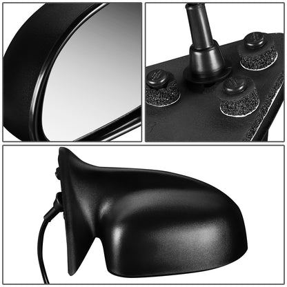 RETROVISOR MIRROR - OEM - 01-03 DODGE DURANGO / 01-04 DODGE DAKOTA - POWERED - TEXTURED - BLACK - RIGHT