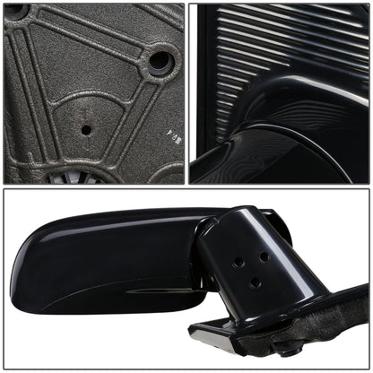 RETROVISOR MIRROR - OEM - 01-07 CHRYSLER TOWN & COUNTRY / 01-07 DODGE CARAVAN / 01-07 DODGE GRAND CARAVAN - MANUAL - PAINTABLE - BLACK - RIGHT