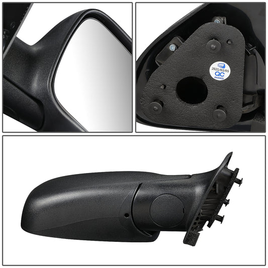 RETROVISOR MIRROR - OEM - 99-04 JEEP CHEROKEE - MANUAL - FOLDING - W/ TEXTURED BLACK - RIGHT