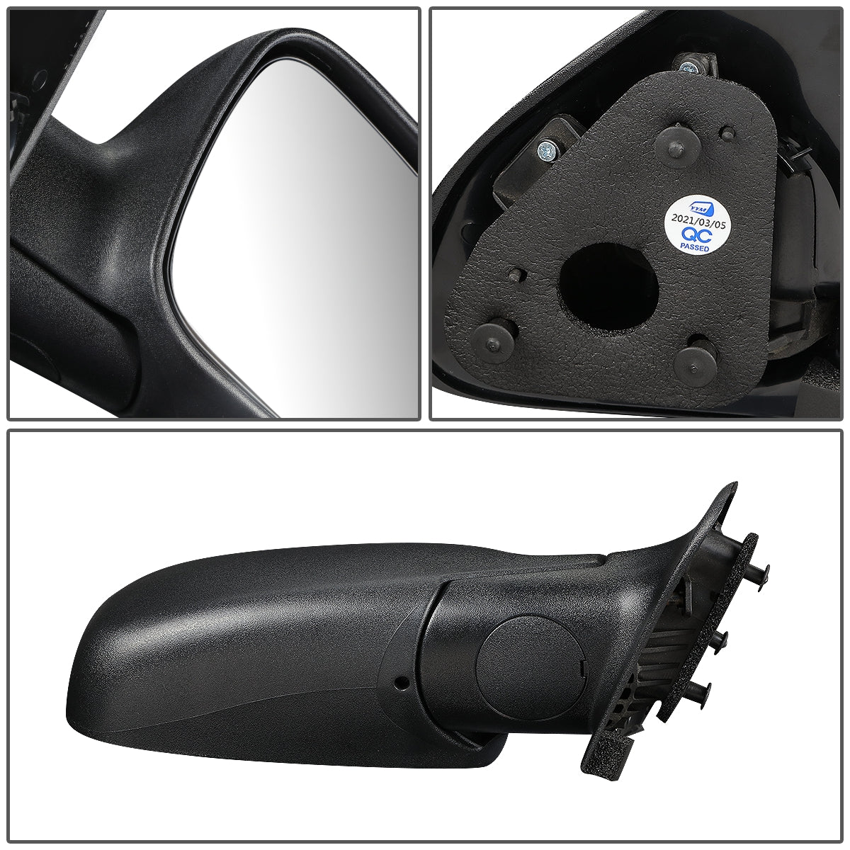 RETROVISOR MIRROR - OEM - 99-04 JEEP CHEROKEE - MANUAL - FOLDING - W/ TEXTURED BLACK - RIGHT